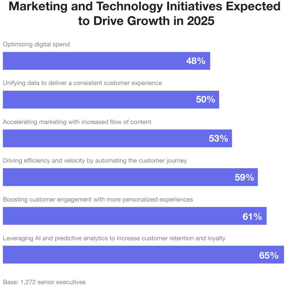 Marketing and Technology Initiatives Expected to Drive Growth in 2025 chart
