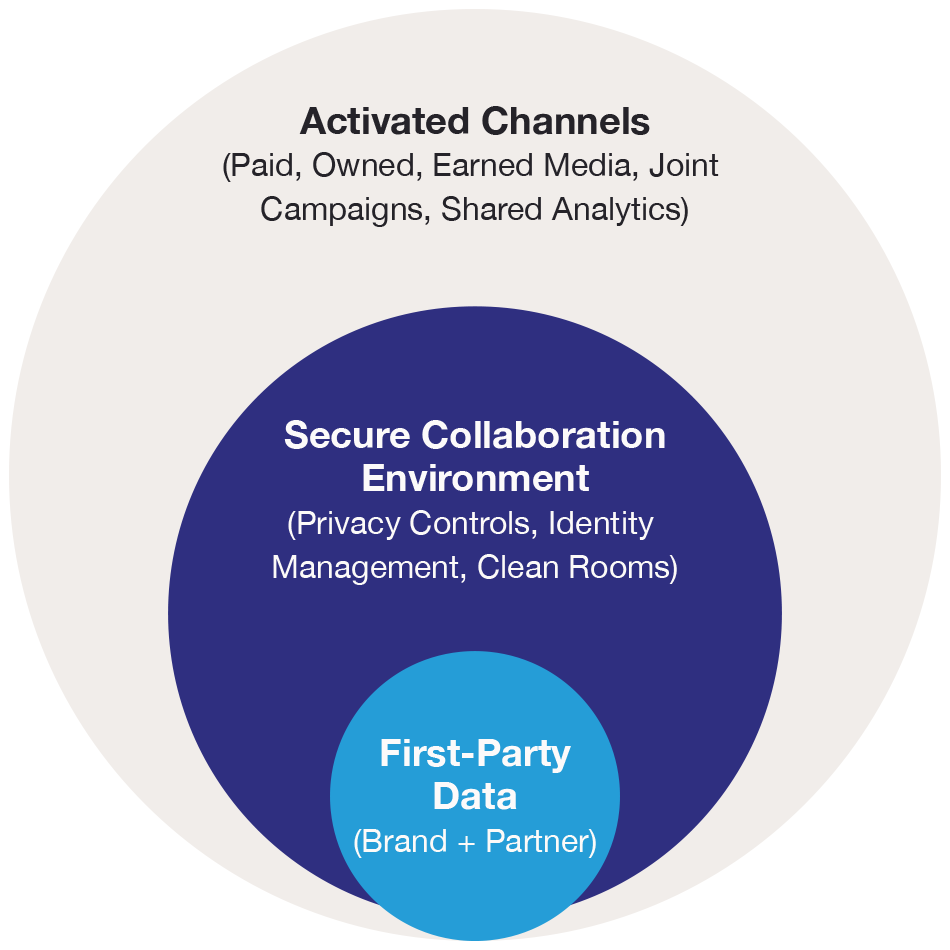Adobe Real-Time CDP Privacy First Data Partnership Venn Diagram