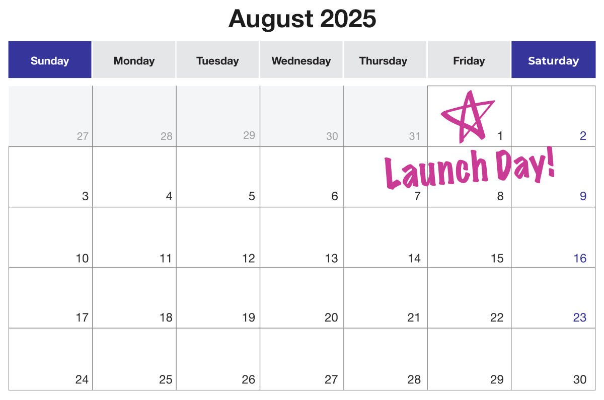 Calendar Launch Day