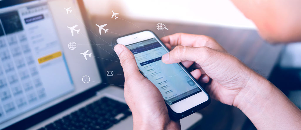 User booking flights based on personalized experience offered