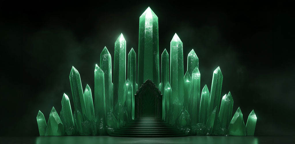 Curtains pulled back, empty throne