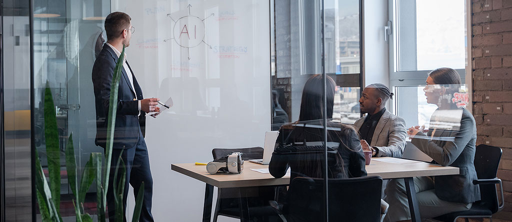 Cross-functional team aligning on shared metrics and insights to guide coordinated decision-making